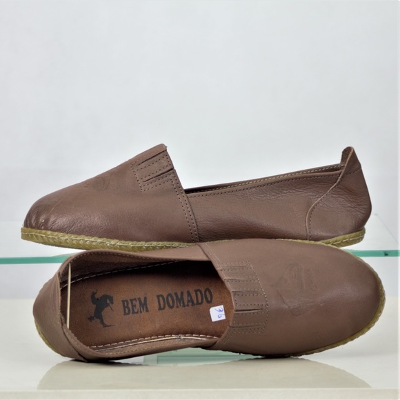 Criola 6 NWOB/T Brown Leather Espadrille Flats - Picture 2 of 8